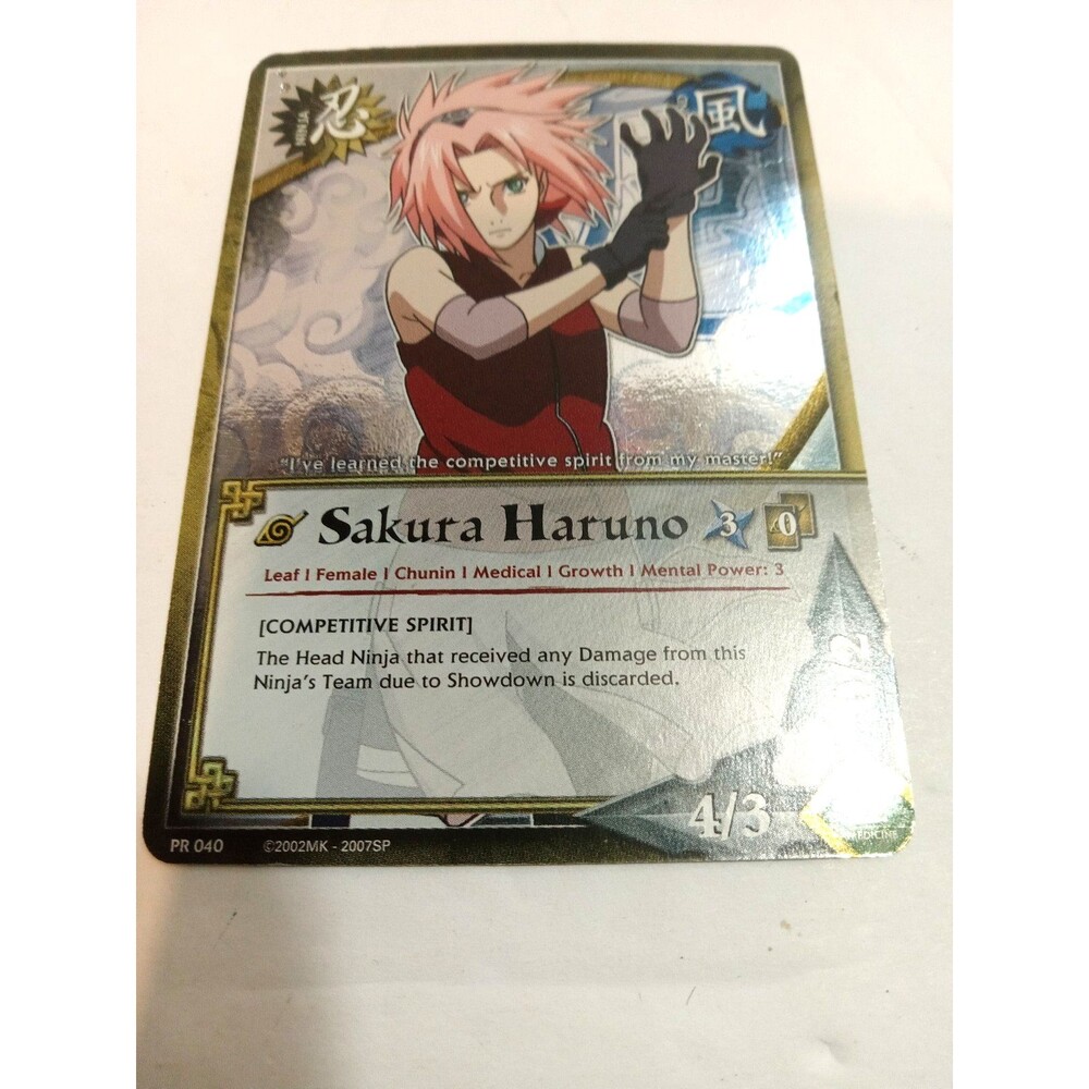 Bandai Naruto CCG Sakura Haruno PR 040 Promo Card Foil English 2007 Ninja